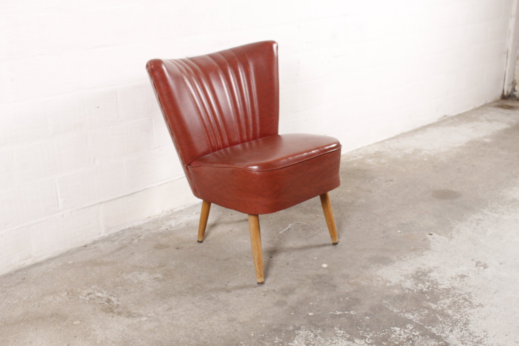vintage red cocktail chair 3
