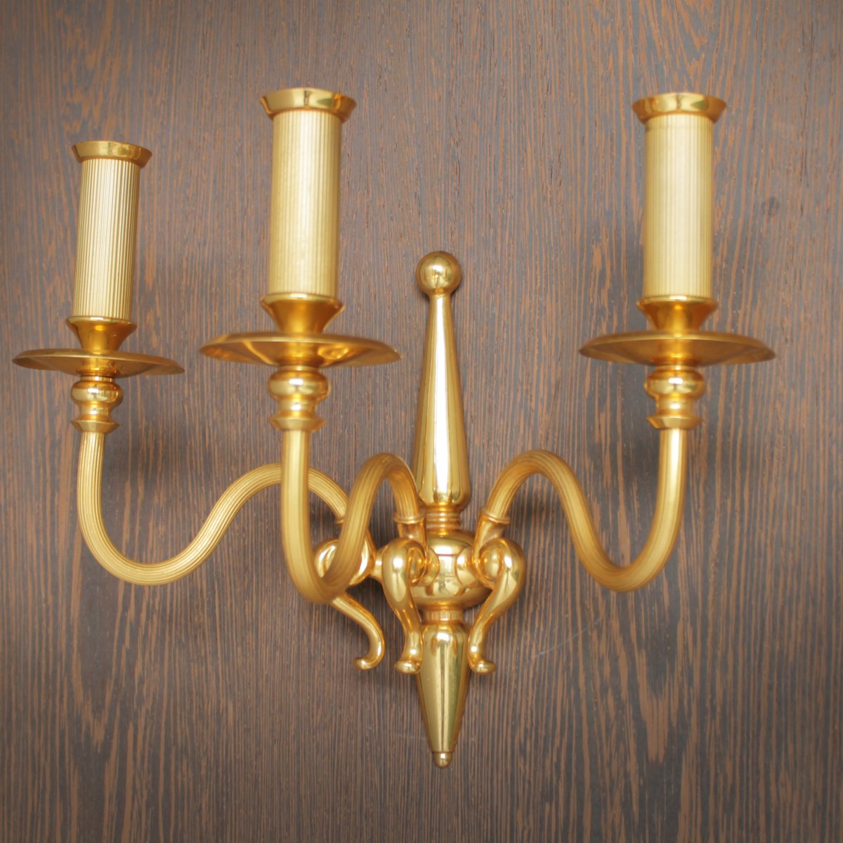 Gold Plated Wall Sconces from Lumi Milano, 1960, Set of 2 for sale at Pamono