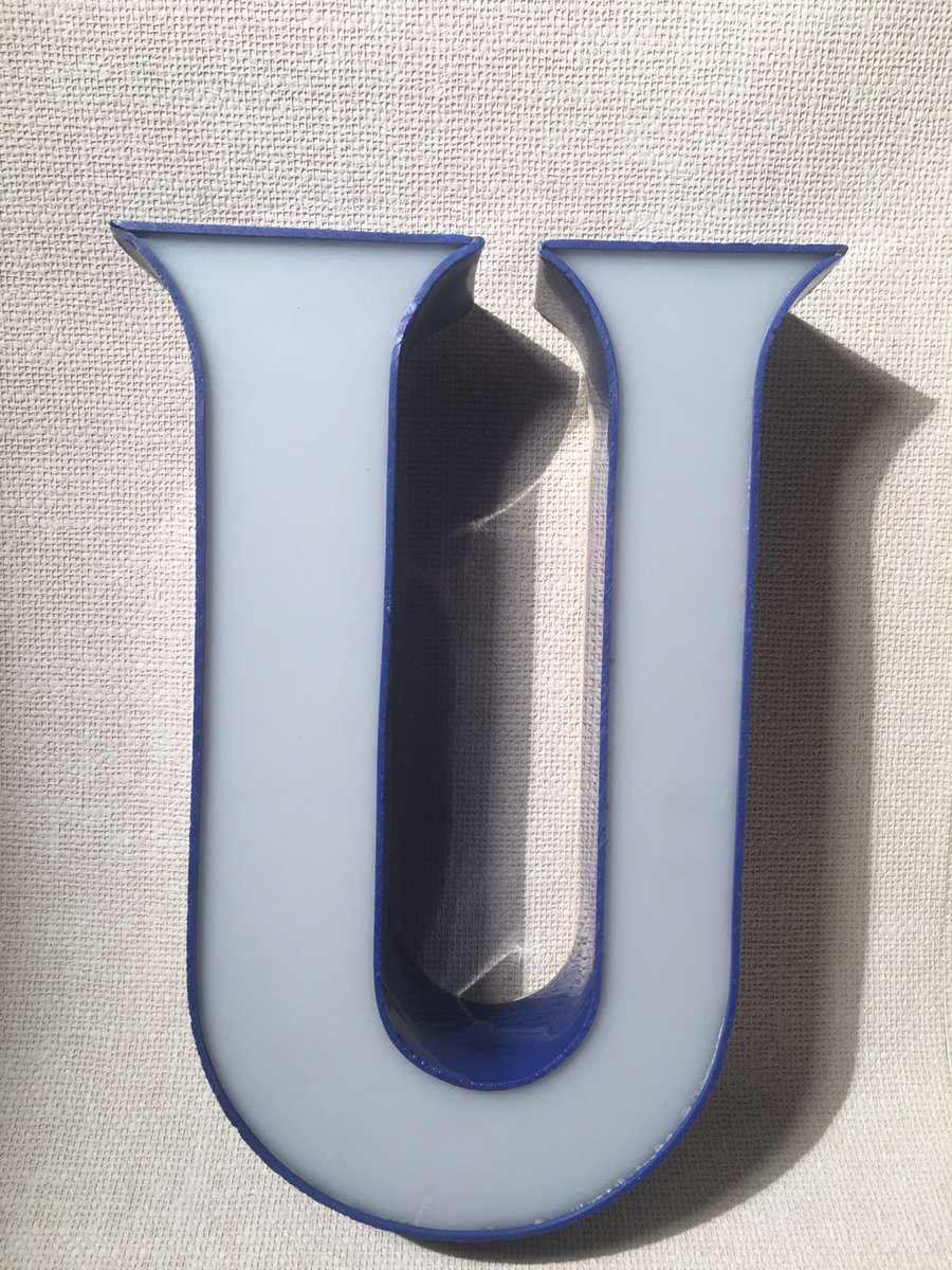 Vintage Illuminated Letter U Sign for sale at Pamono