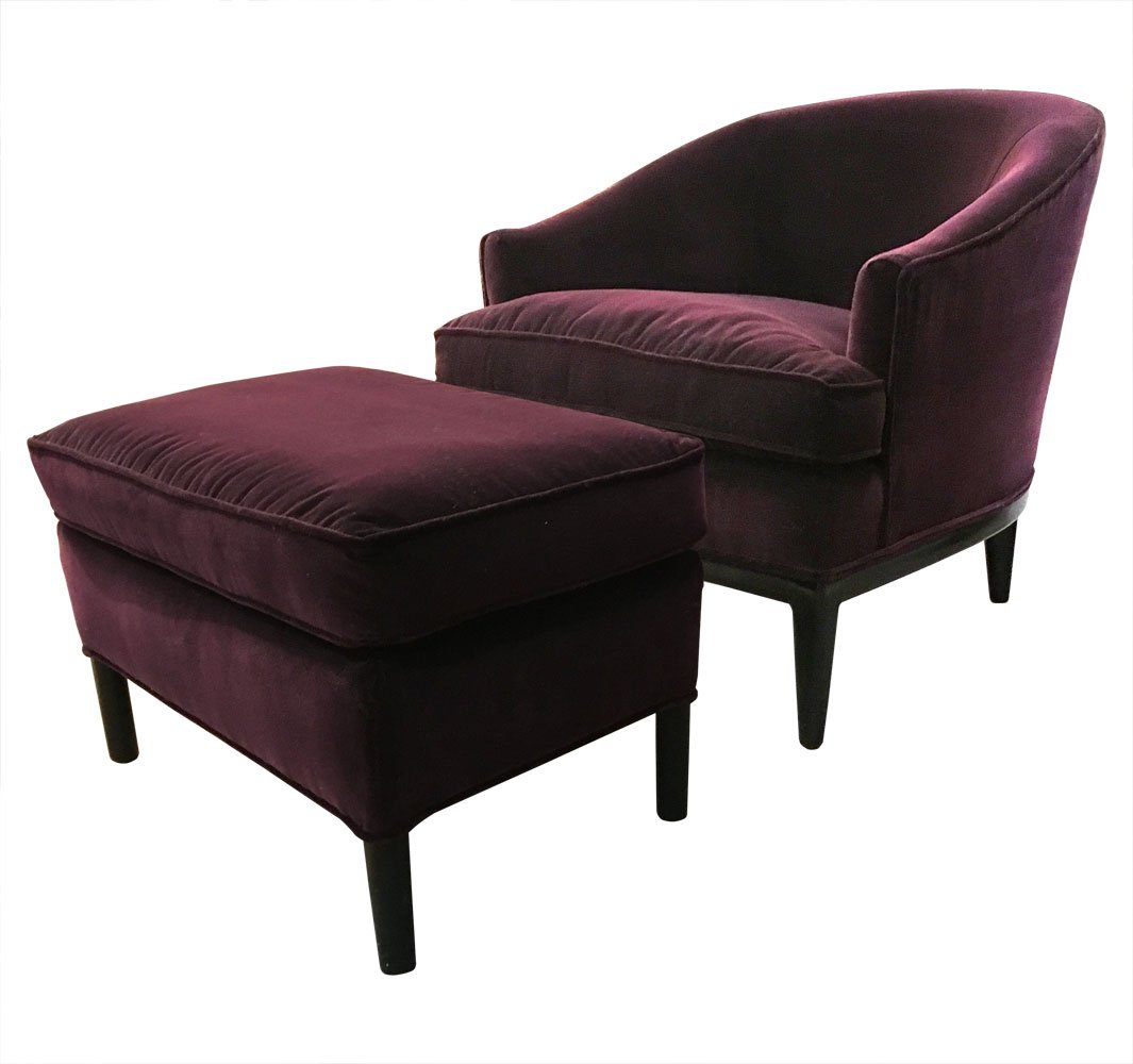 Upholstered Chair And Ottoman upholstered chair & ottomanedward wormley for dunbar, 1960s Upholstered Chair And Ottoman upholstered chair & ottomanedward wormley for dunbar, 1960s