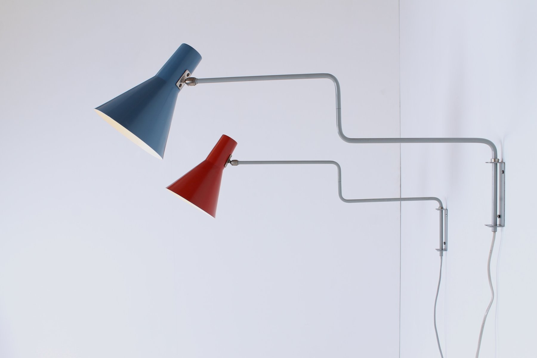 Vintage Elbow Articulated Wall Lights by Hoogervorst for Anvia, Set of 2 for sale at Pamono