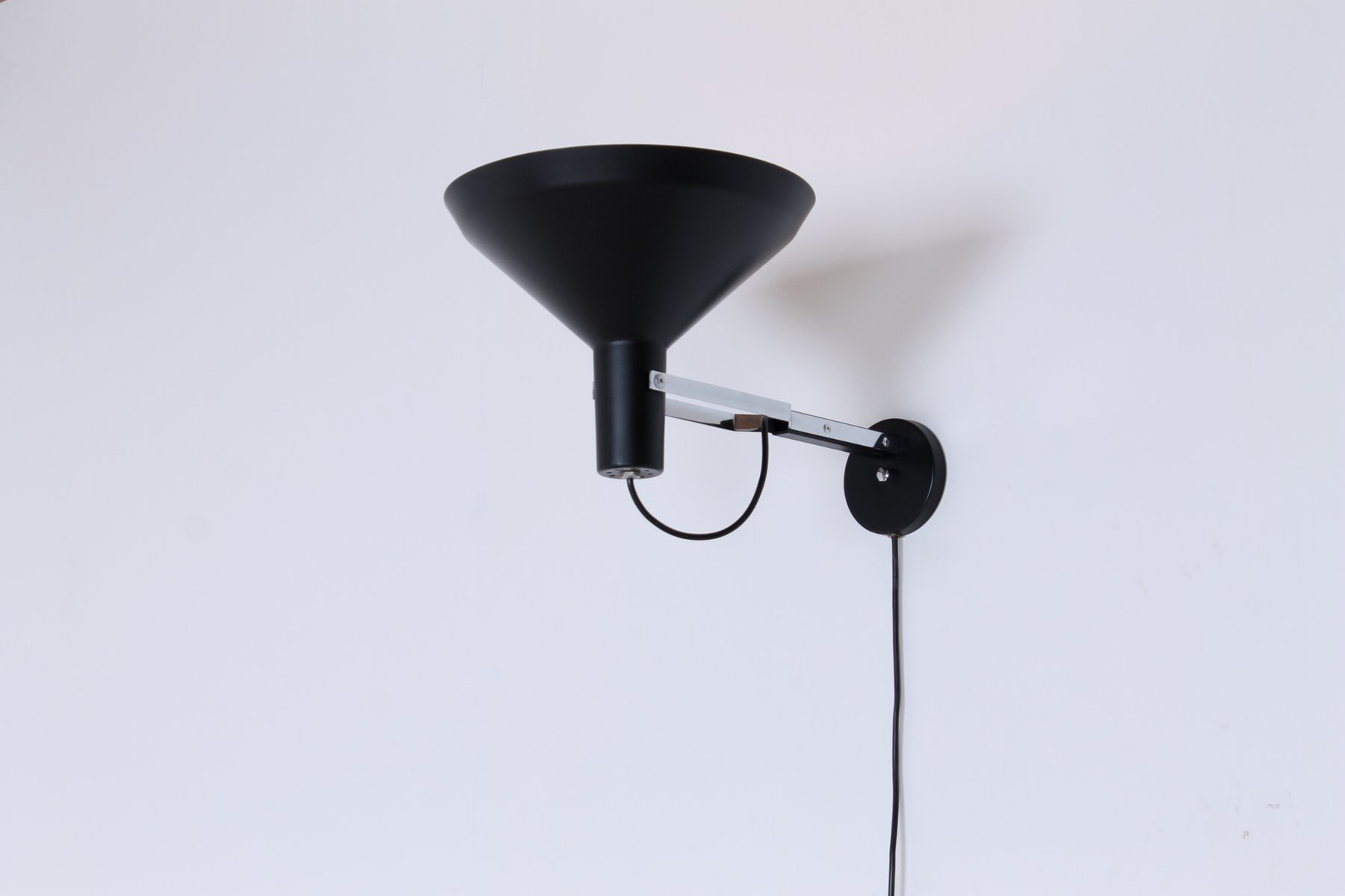 Vintage Metal Wall Sconce by J.J.M. Hoogervorst for Anvia Hoogervorst for sale at Pamono