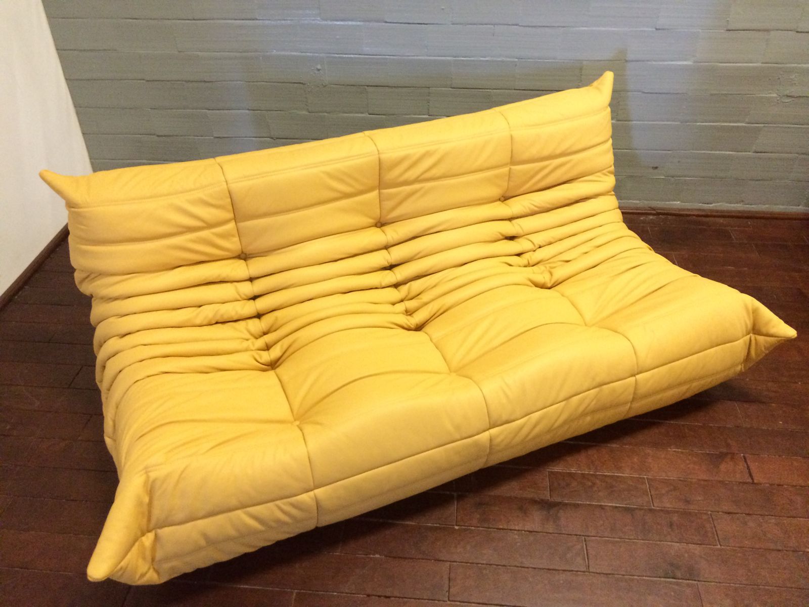 Yellow Leather Sofa divani casa leven modern yellow leather