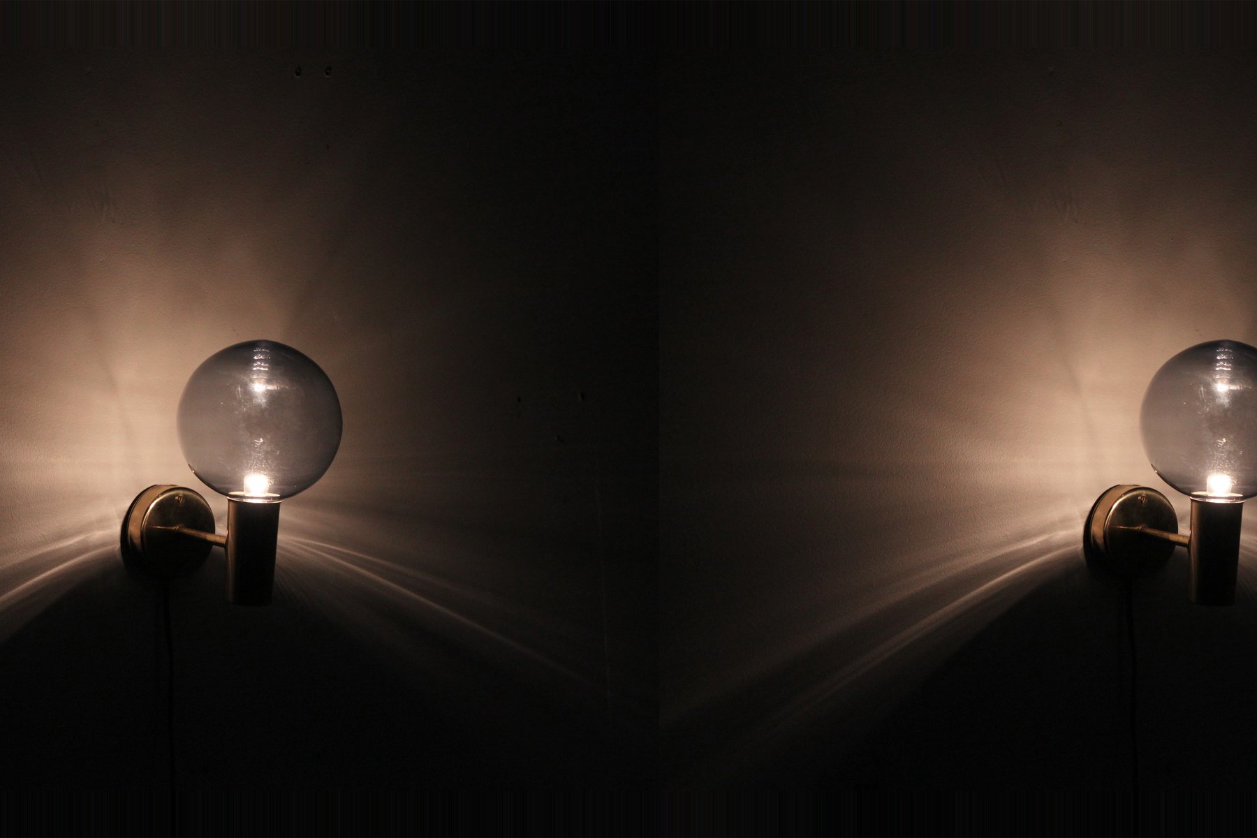 Scandinavian Wall Lights by Hans Agne Jakobsson for Arnold Wiigs Fabrikker, 1960s, Set of 2 for ...