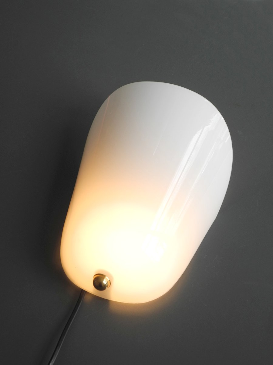 Mid-Century Modern Glass Wall Lights, Set of 2 for sale at Pamono