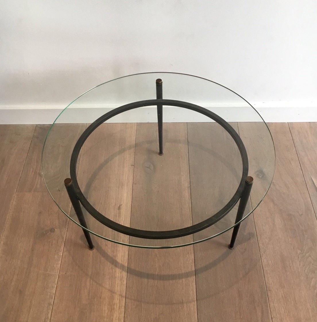 vintage small round glass coffee table for sale at pamono vintage small round glass coffee table for sale at pamono