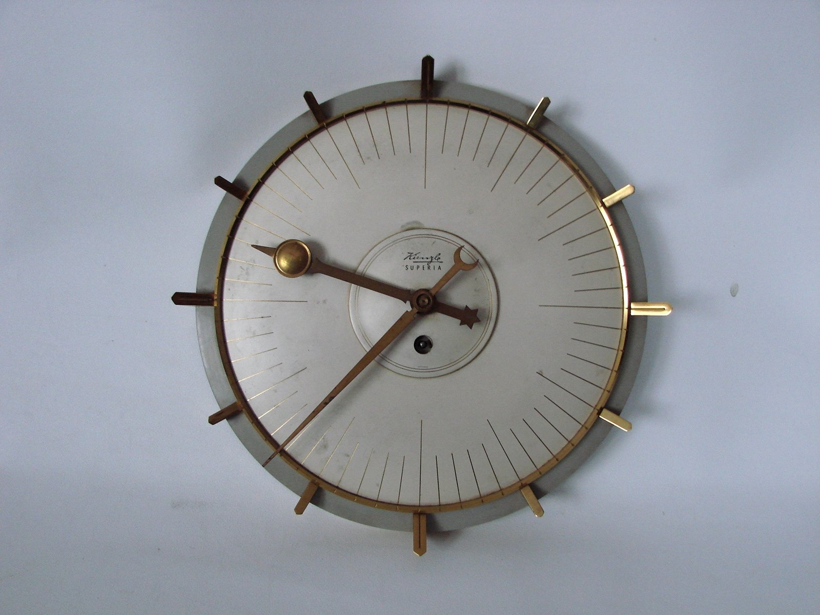 Brass Wall Clock from Kienzle International, 1960s for sale at Pamono