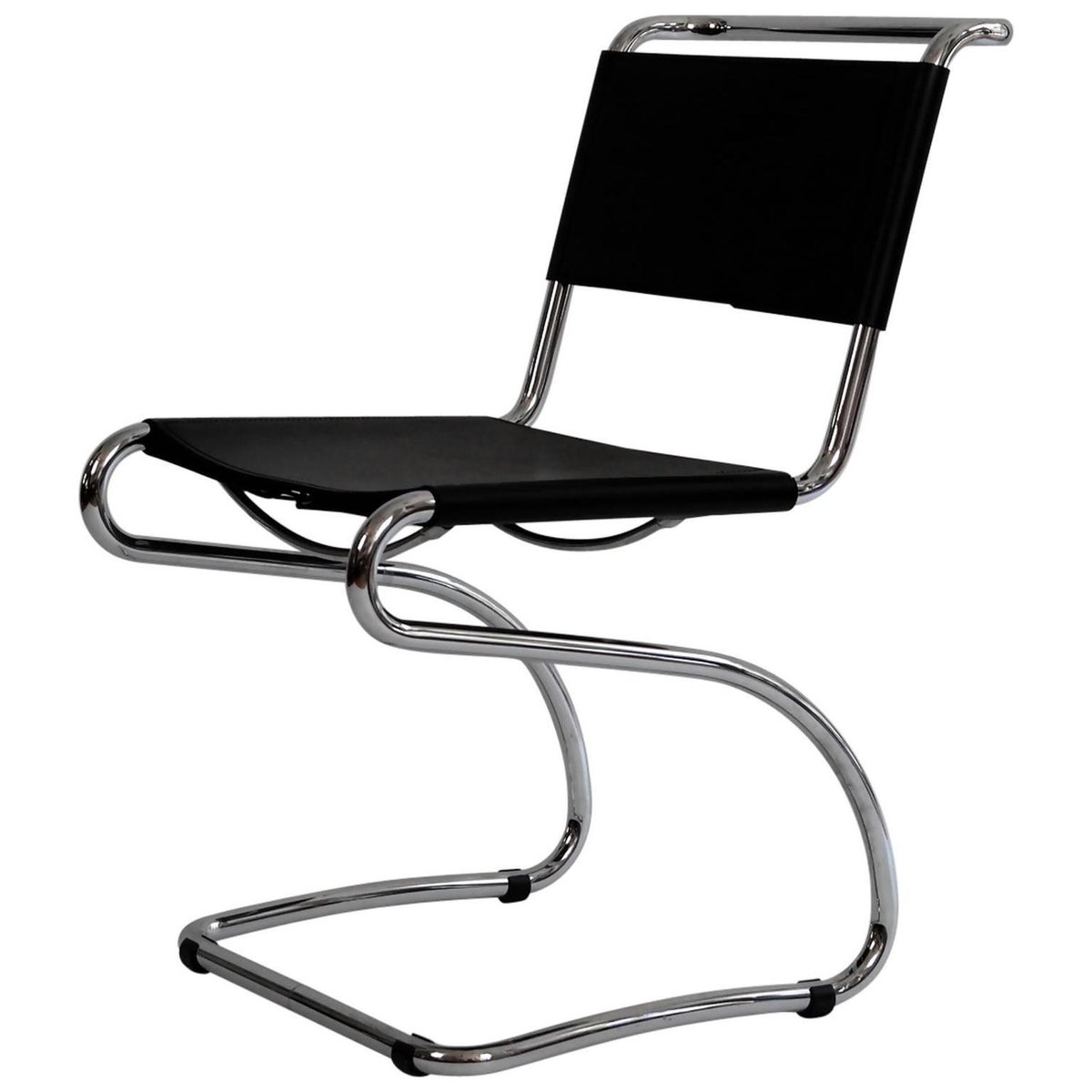 Cantilever Chair In Tubular Steel And Leather By Jindrich Halabala - Cantilever Chair In Tubular Steel And Leather By Jindrich Halabala S cantilever chair in tubular steel and leather by jindrich halabala - cantilever chair in tubular steel and leather by jindrich halabala s