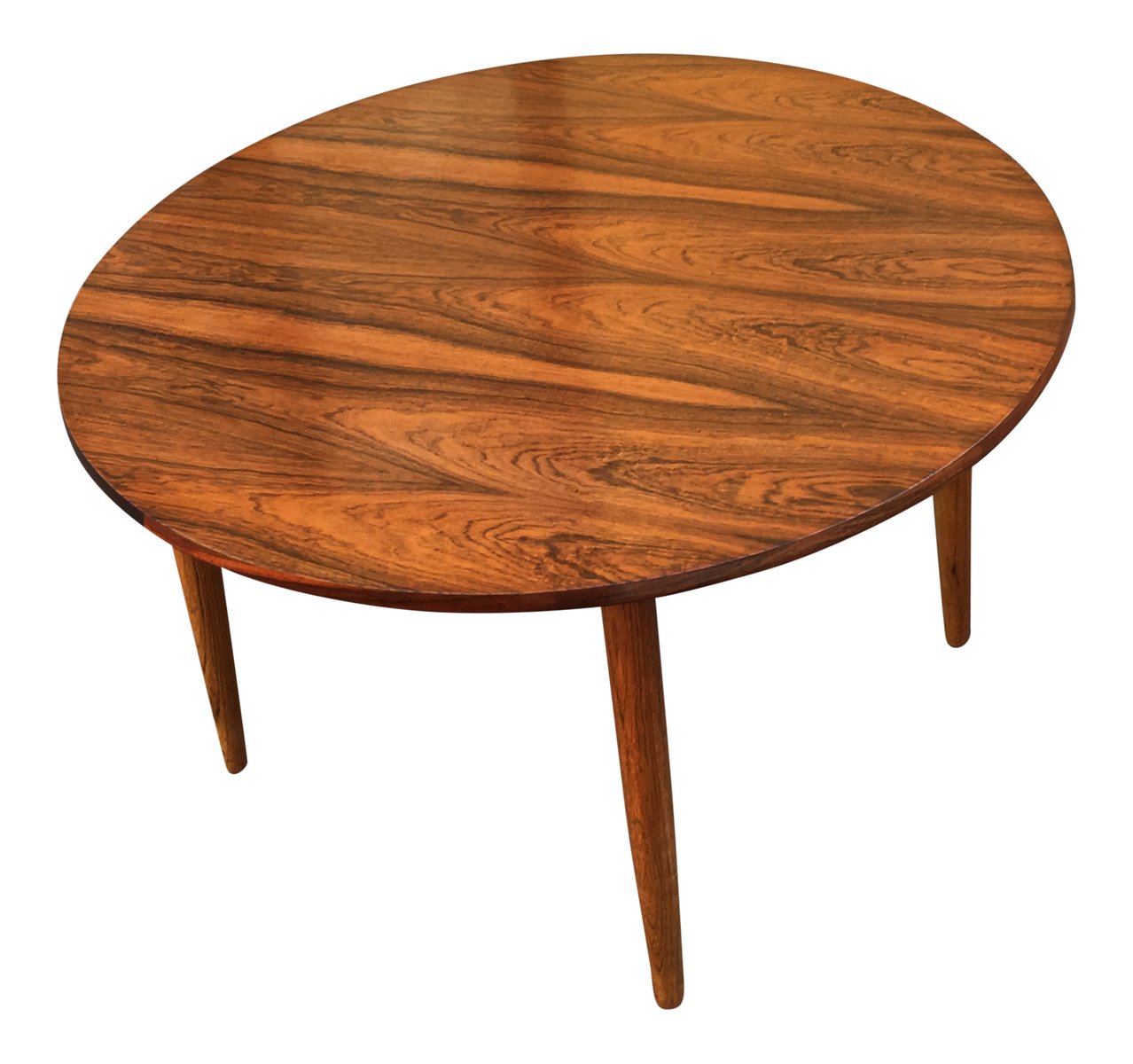 MidCentury Round Rosewood Coffee Table for sale at Pamono