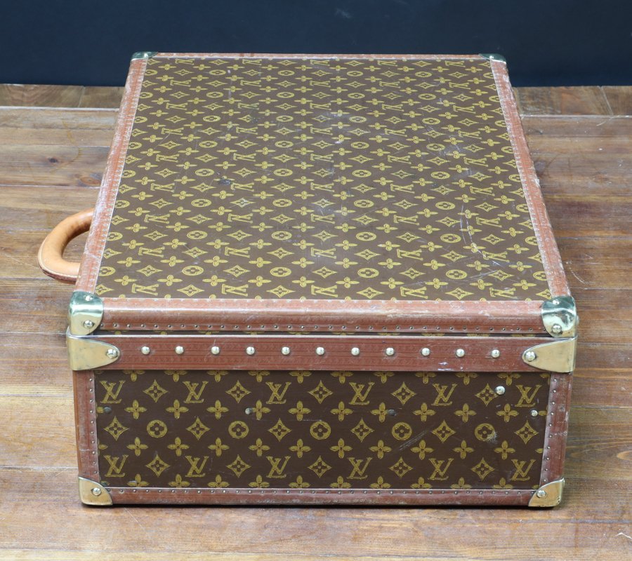 Vintage Leather Suitcase from Louis Vuitton, 1950s for sale at Pamono