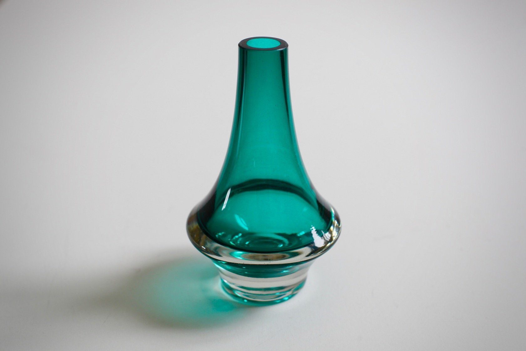 MidCentury Finnish Glass Vase by Erkkitapio Siiroinen for Riihimäen