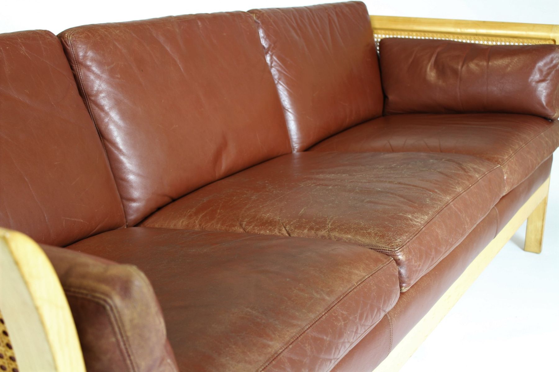 Swedish Leather Sofa by Arne Norell 1960s for sale at Pamono