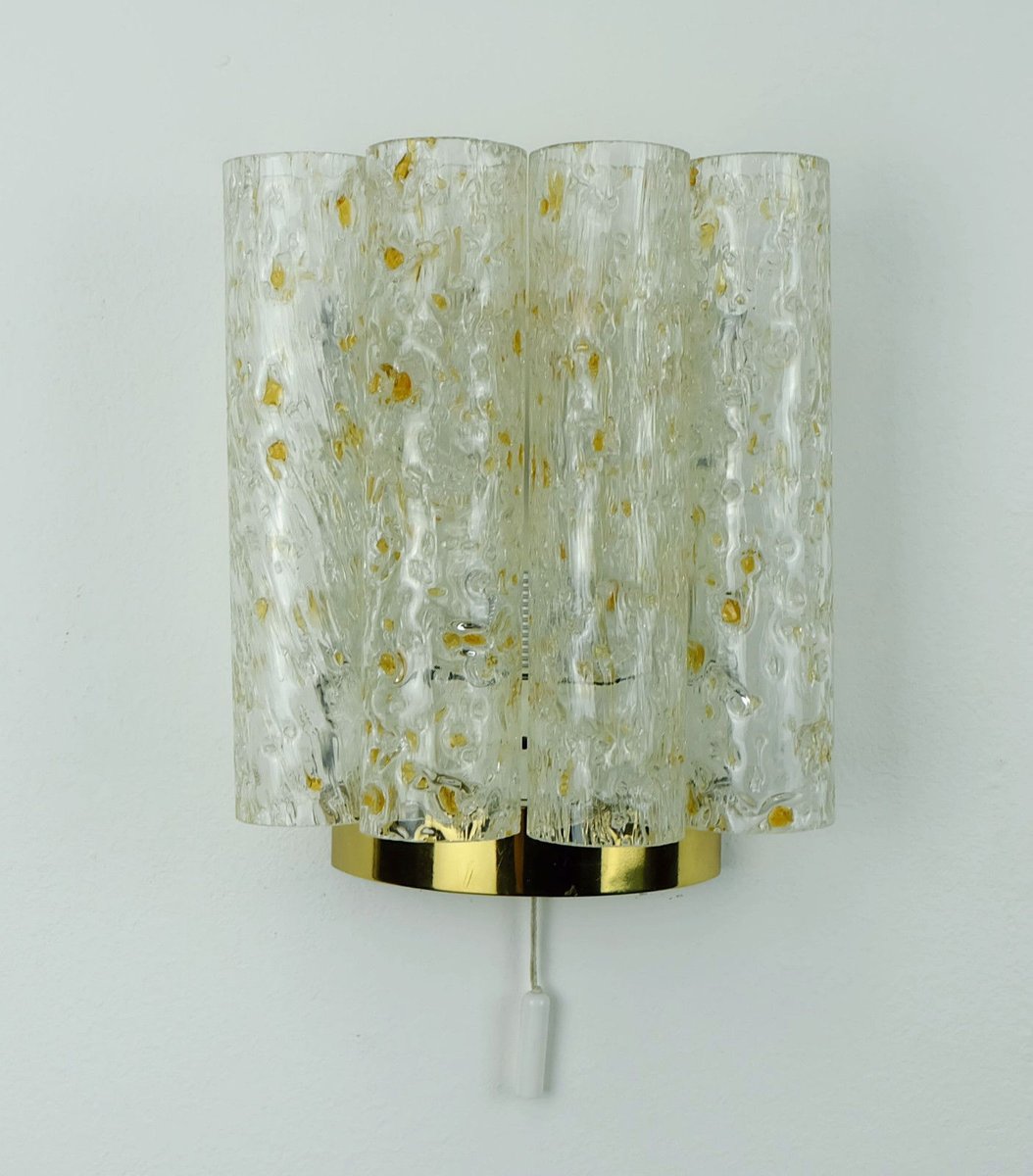 Vintage Wall Lamps with Four Glass Tubes from Doria, Set of 2 for sale at Pamono