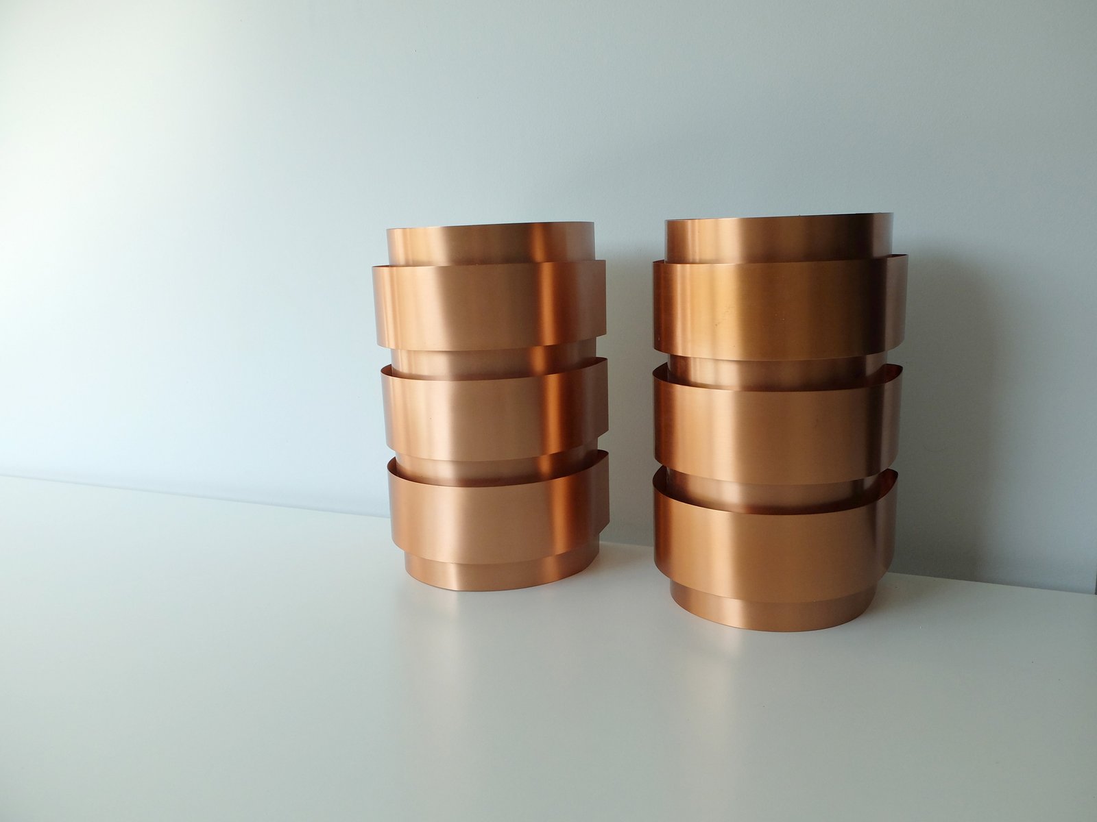 Vintage Scandinavian Copper Wall Lights by Hans-Agne Jakobsson for Markaryd, Set of 2 for sale ...