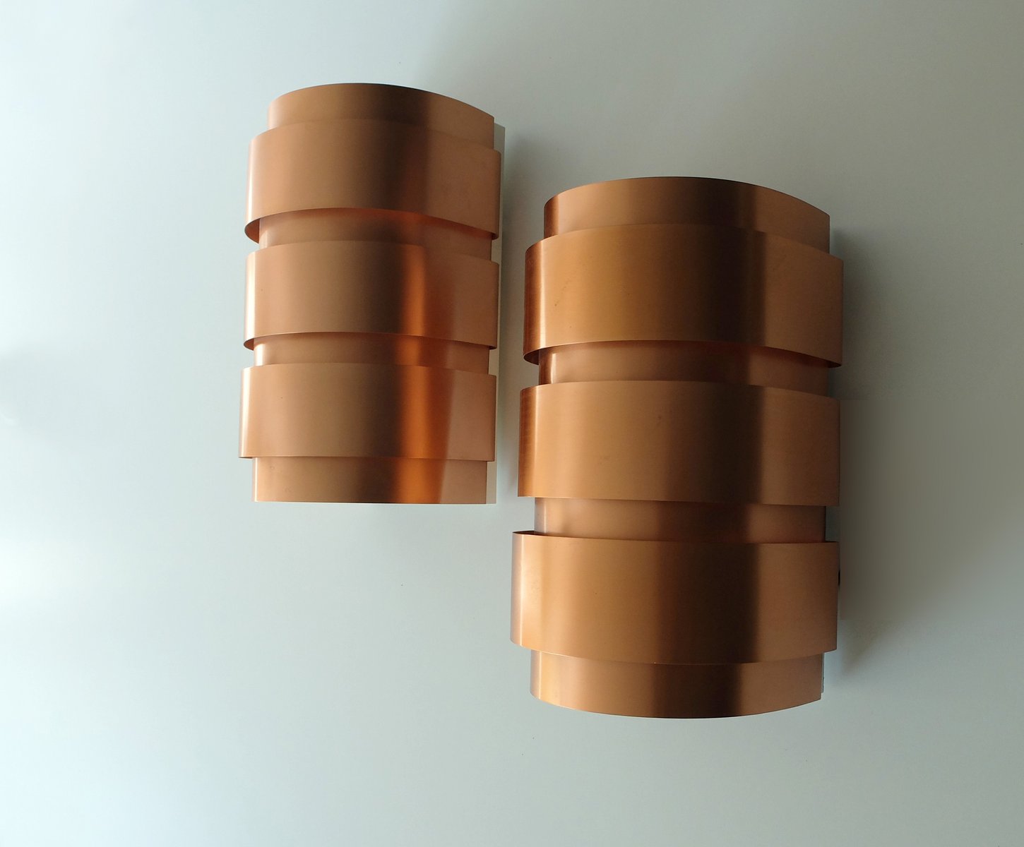 Vintage Scandinavian Copper Wall Lights by Hans-Agne Jakobsson for Markaryd, Set of 2 for sale ...