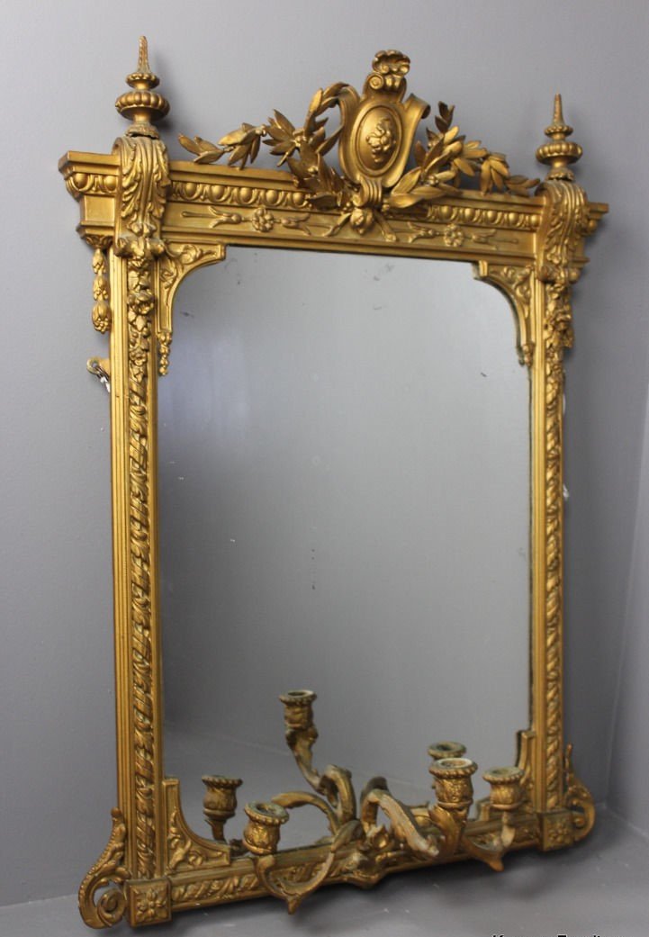  Miroir  Antique Girandole avec Dorure  en vente sur Pamono