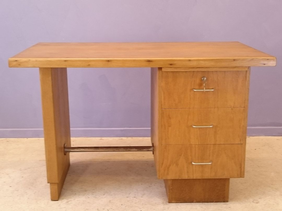 Writing Desk in Light Oak, 1940s for sale at Pamono