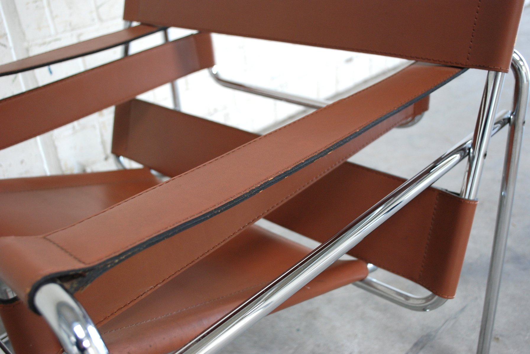 Vintage B3 Wassily Chair in Brandy Cognac Leather by ...