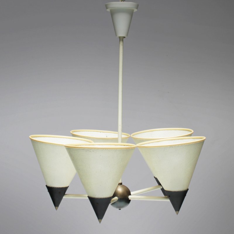 French Black White Metal Chandelier For At Pamono White Metal Chandelier 10 3 220 00 Per Piece