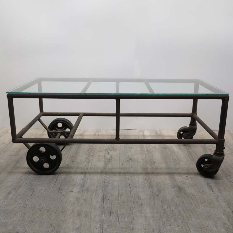 vintage industrial cart coffee table for sale at pamono vintage industrial cart coffee table for sale at pamono