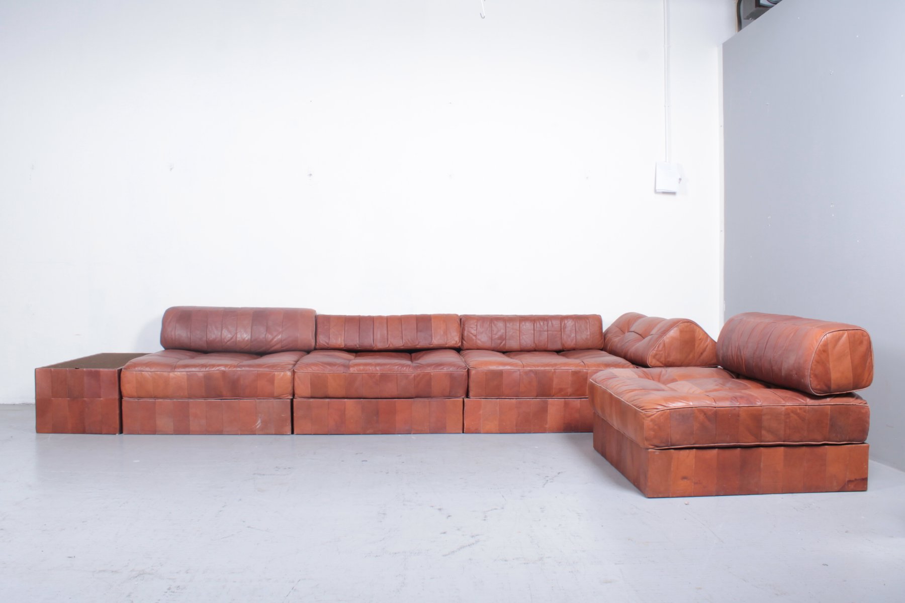 DS88 Cognac Leather Modular Sofa from de Sede 1975 for sale at Pamono
