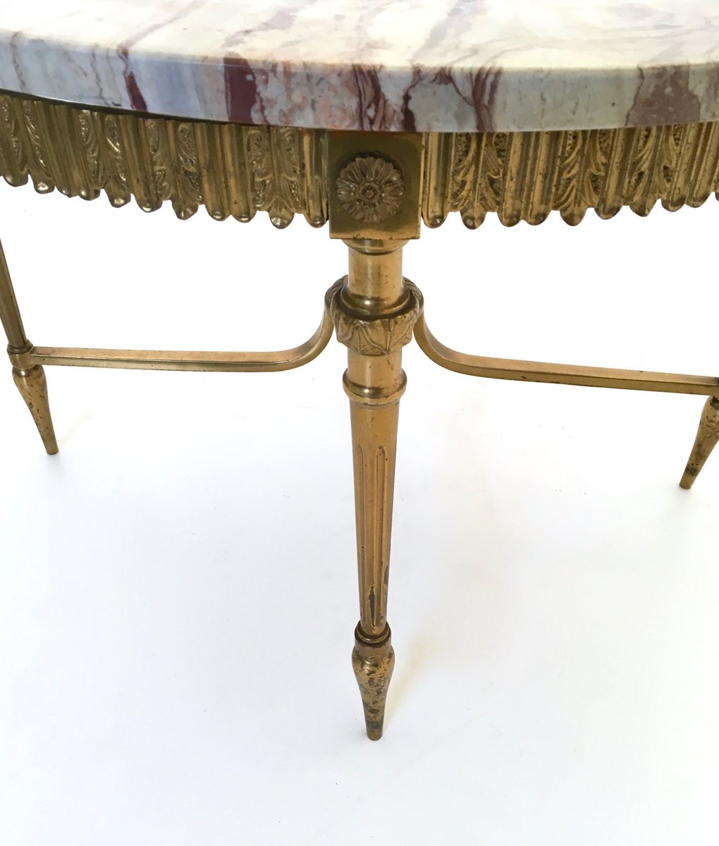 italian marble and brass coffee table, 1950s for sale at pamono italian marble and brass coffee table, 1950s for sale at pamono