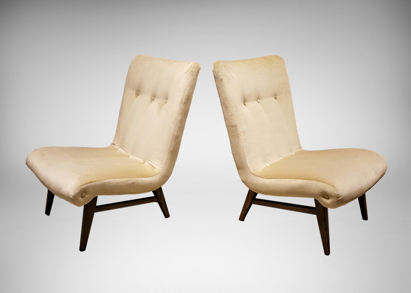 Swedish Slipper Chairs In Cream Colored Velvet S Set Of - Swedish Slipper Chairs In Cream Colored Velvet S Set Of swedish slipper chairs in cream colored velvet s set of - swedish slipper chairs in cream colored velvet s set of