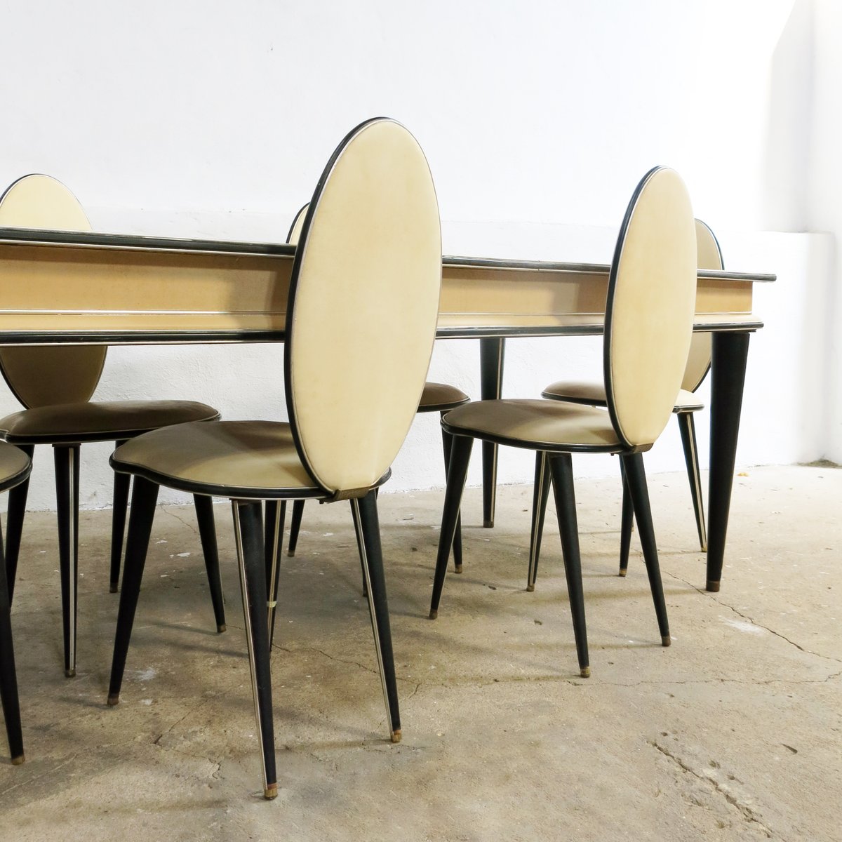 mid-century dining setumberto mascagni for harrods, 1950s, set mid-century dining setumberto mascagni for harrods, 1950s, set