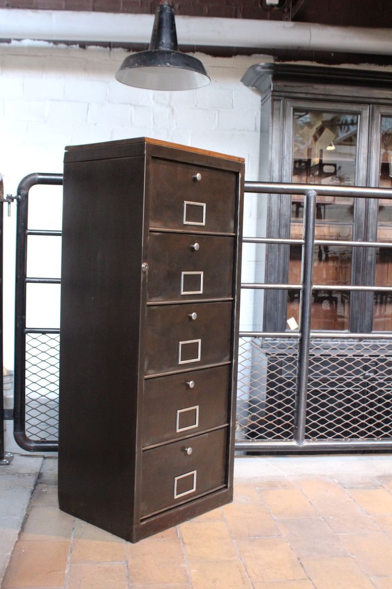 Industrial Cabinet with 5 Drawers, 1960s for sale at Pamono