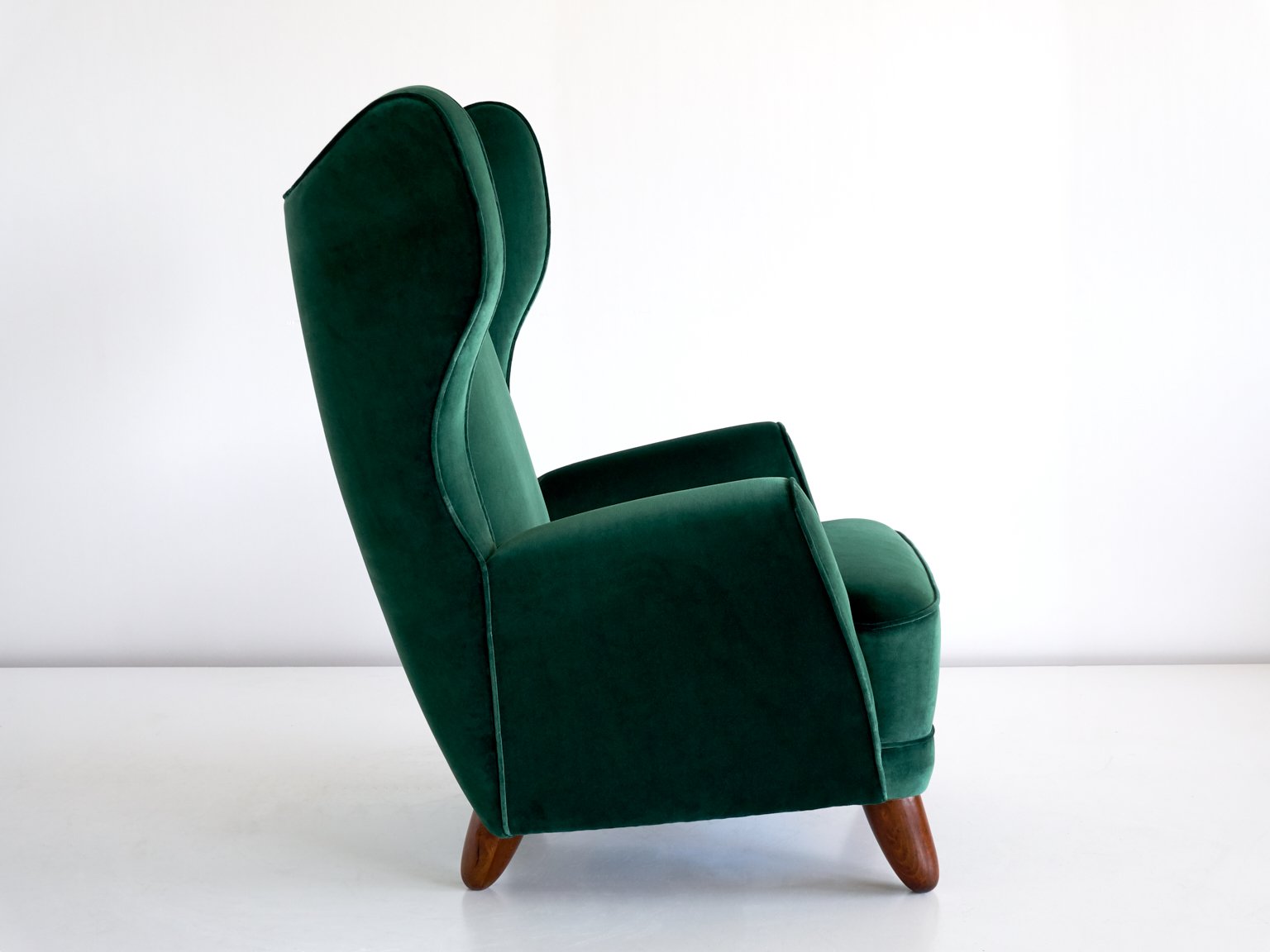 dark green wingback chair 1940s 4