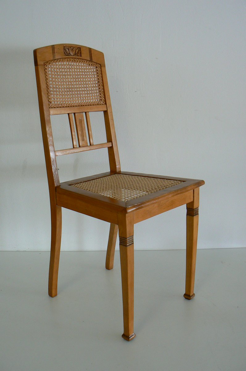 Vintage German Antique Beech Dining Chair for sale at Pamono