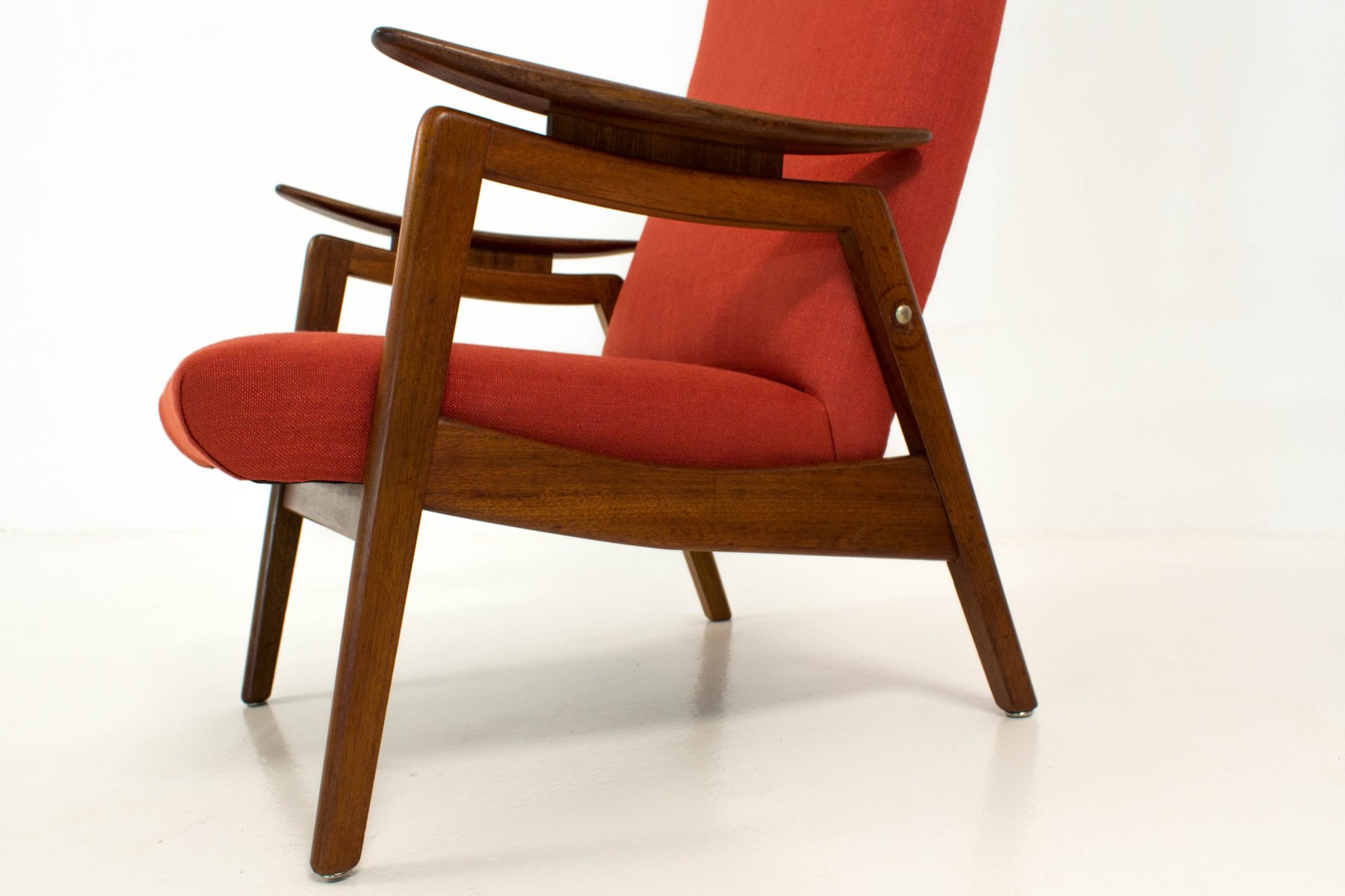 Midcentury Modern Red High Back Chairs S Set Of For Sale - Price Per Set midcentury modern red high back chairs s set of for sale - price per set