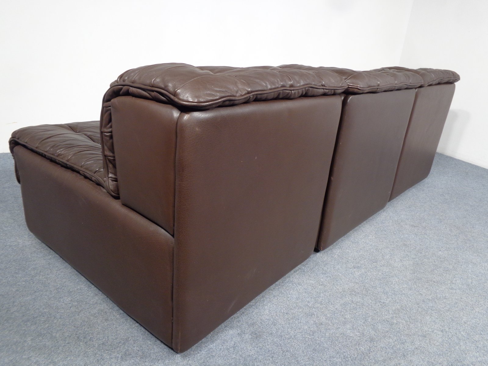 Swiss DS 11 Leather Sofa from de Sede 1970s for sale at Pamono