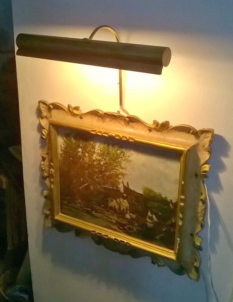 Brass Wall Lights for Paintings, 1960s, Set of 2 for sale at Pamono