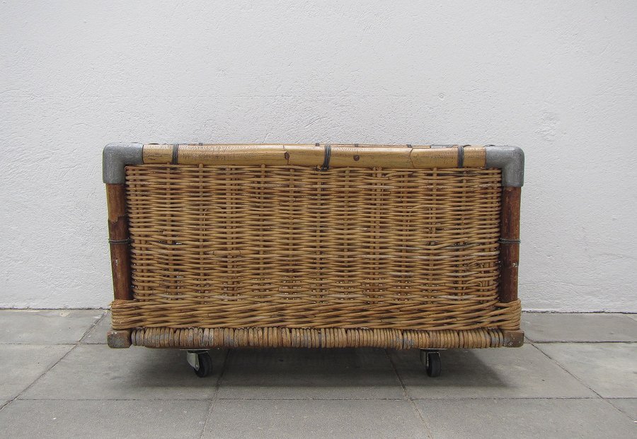 Woven Laundry Basket, 1950s for sale at Pamono