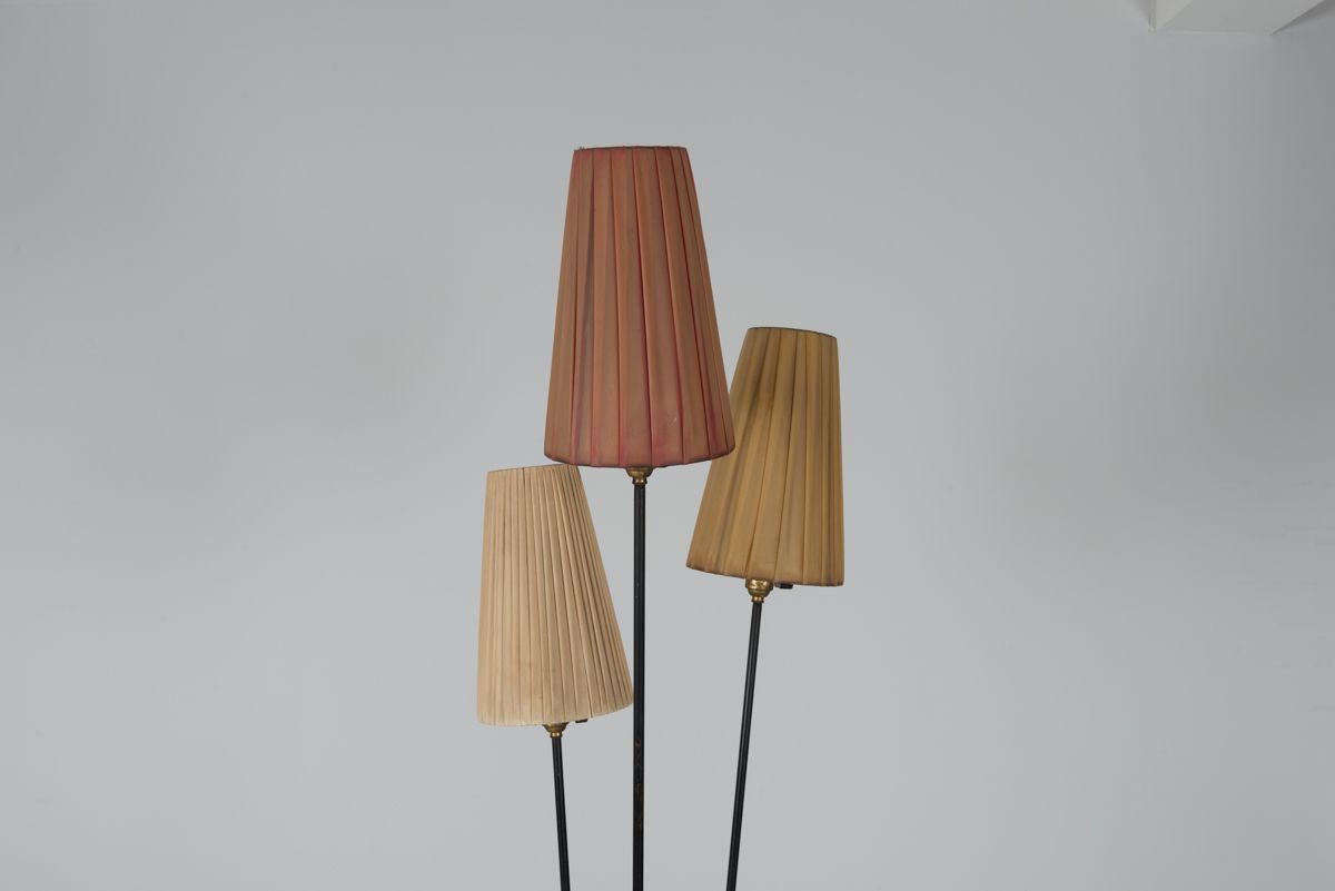 mid century floor l with three black rods for sale at mid century floor l with three black rods for sale at