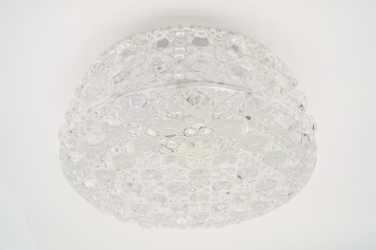 Small Bubble Glass Wall Lights with 3D Pattern, 1960s, Set of 2 for sale at Pamono