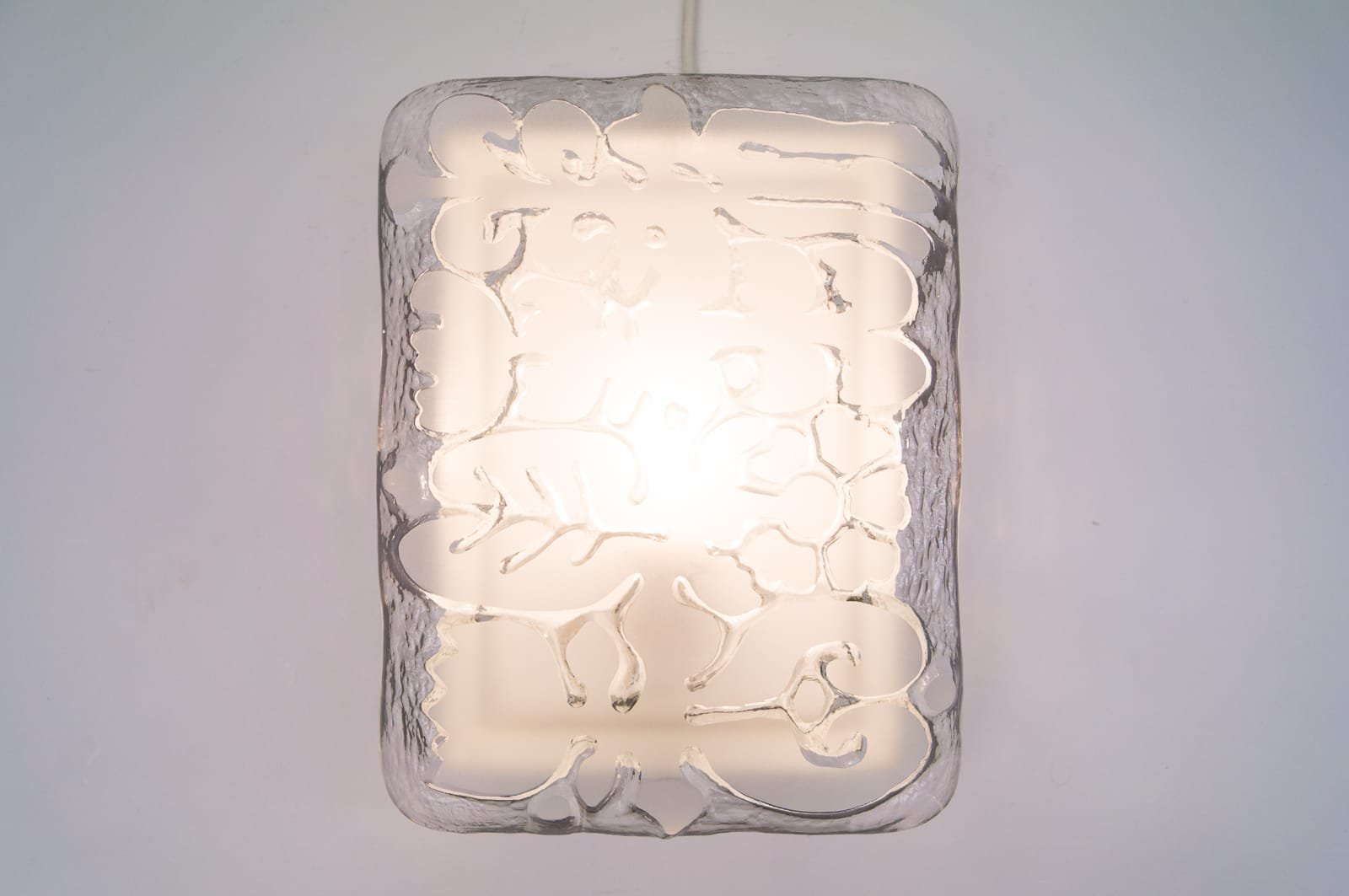 Vintage Glass Wall Lights, 1960s, Set of 2 for sale at Pamono