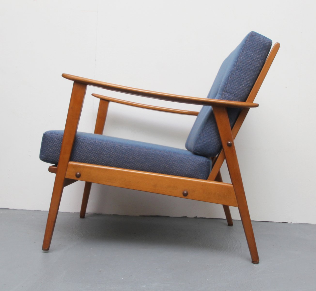 Blue Armchair, 1950s for sale at Pamono