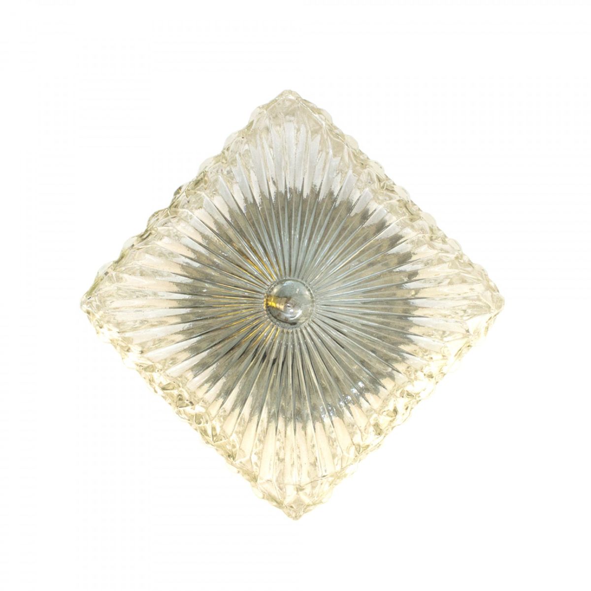 Vintage Square Glass Wall Light for sale at Pamono