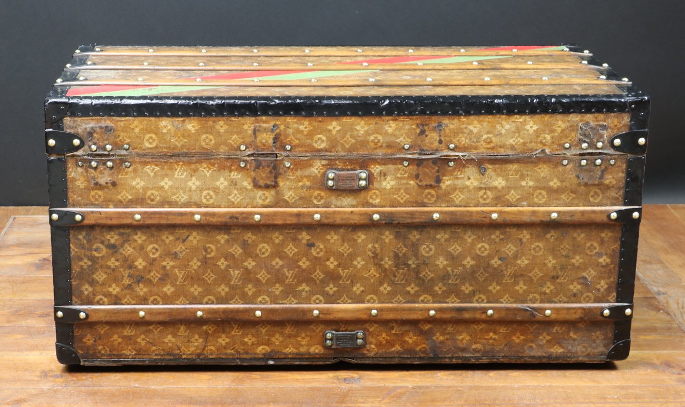 Monogram Canvas Steamer Trunk from Louis Vuitton, 1920s for sale at Pamono
