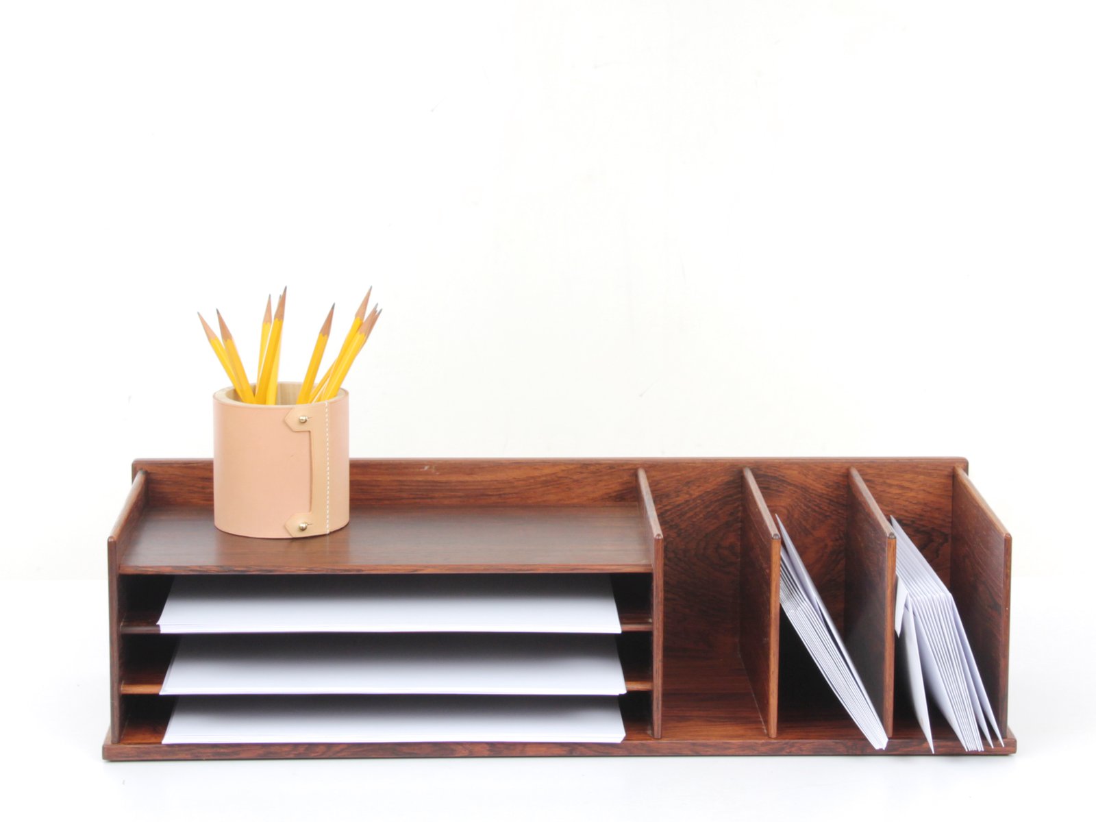 Previous. Midcentury Modern Desk Top Organizer In Rio Rosewood From Georg previous. midcentury modern desk top organizer in rio rosewood from georg