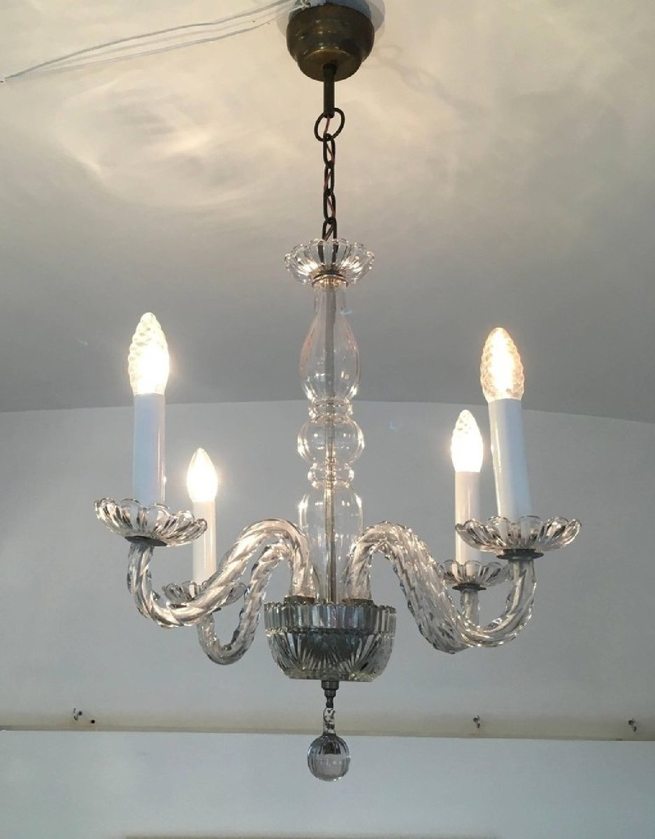 MidCentury Venetian Glass Chandelier for sale at Pamono MidCentury Venetian Glass Chandelier for sale at Pamono