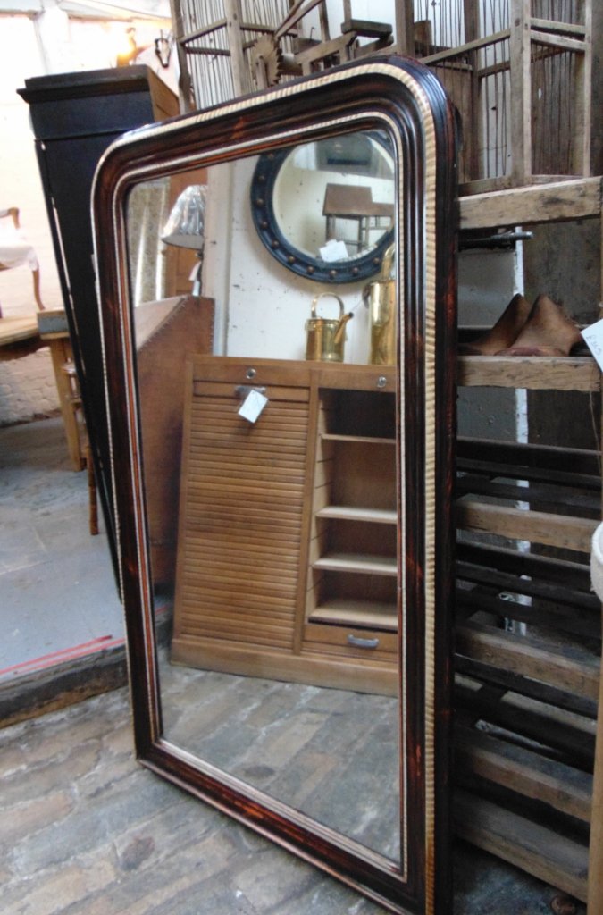 Antique Mercury Glass Wall Mirror for sale at Pamono