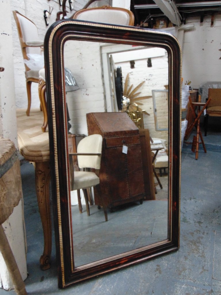Antique Mercury Glass Wall Mirror for sale at Pamono