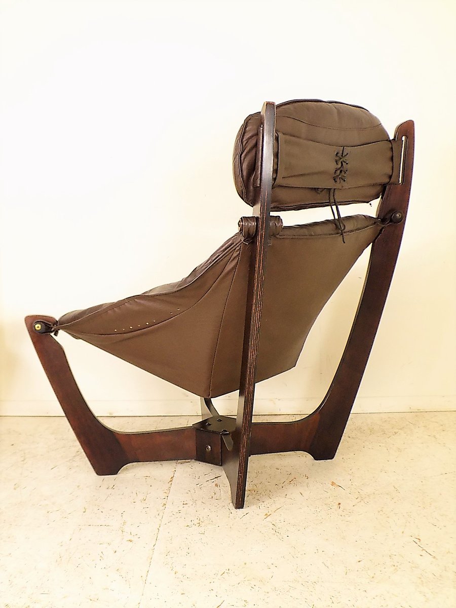 Vintage Luna Lounge Chair by Odd Knutsen for Hjellegjerde for sale at