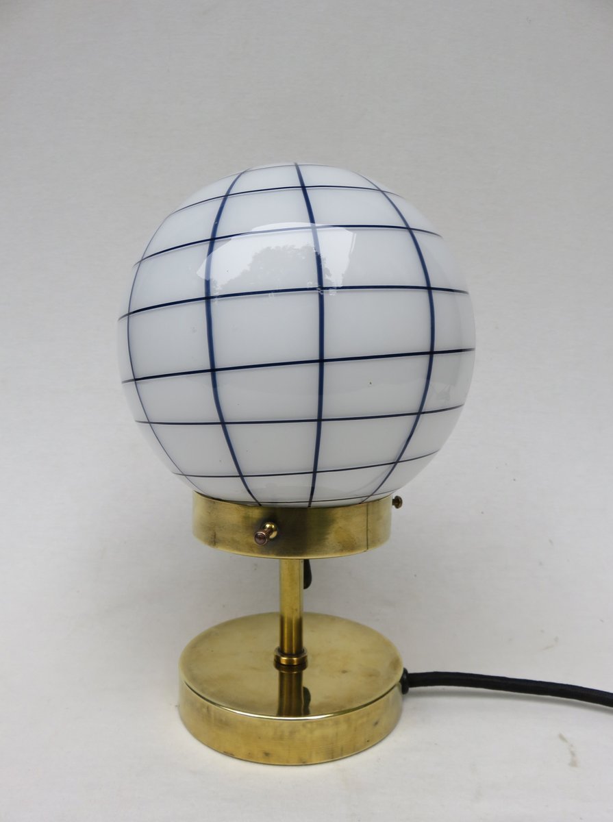 Vintage Small Art Deco Brass Table Lamp for sale at Pamono