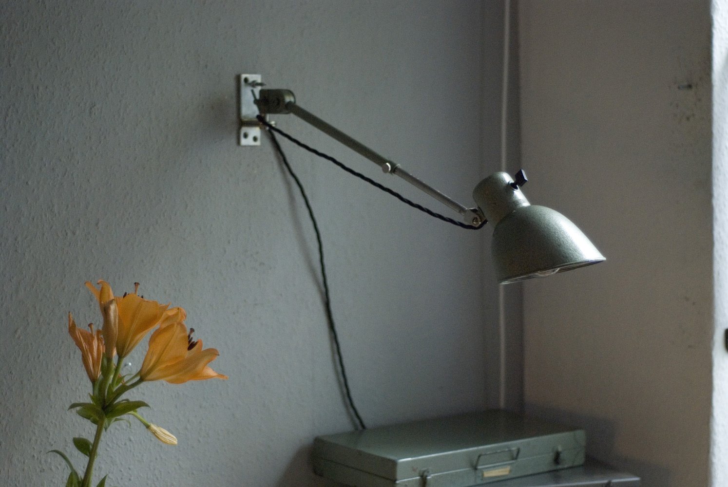 Vintage Wall Mounted Reading Light from Hala - Hannoversche Lampenfabrik for sale at Pamono