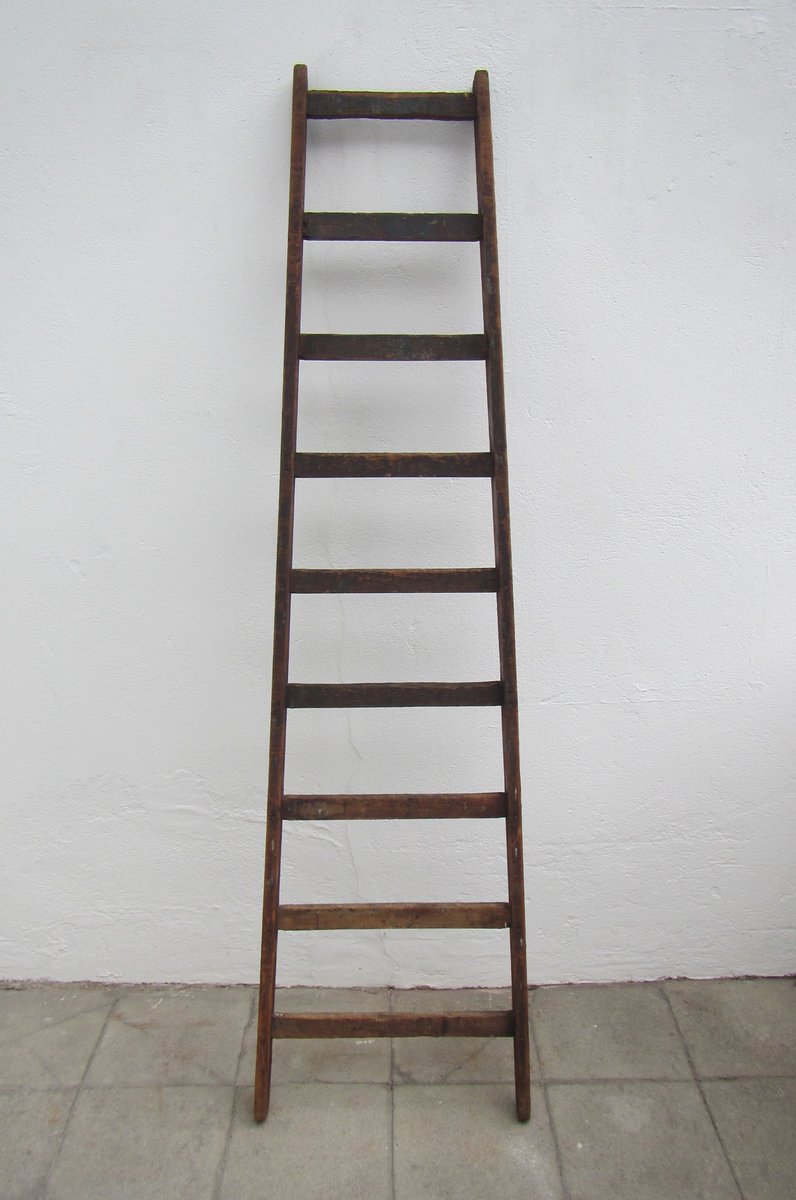 Industrial Wooden Ladder 1950s for sale at Pamono