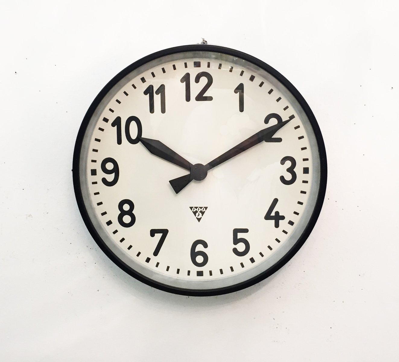 large industrial factory wall clock from pragatron, 1950s for sale